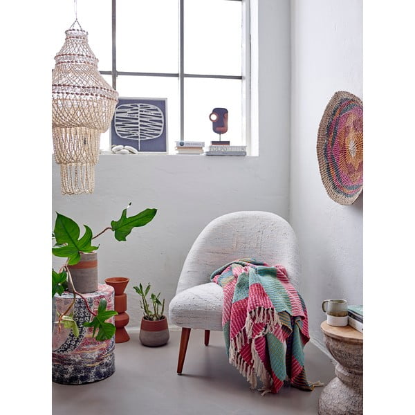 Taaskasutatud puuvillane tekk 130x160 cm Isnel - Bloomingville-image-1