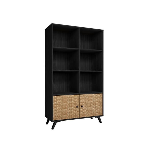 Must raamaturiiul eksootilisest puidust 92x160 cm Hanoi - Marckeric-image-2