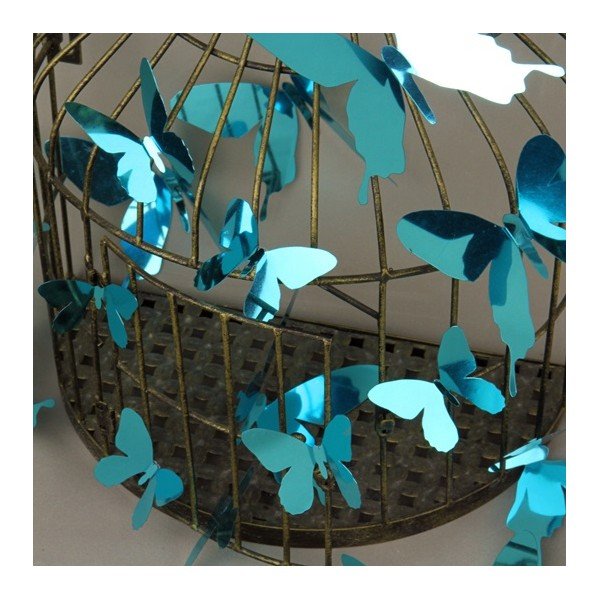Sada 12 modrých adhezivních 3D samolepek Ambiance Butterflies-image-2