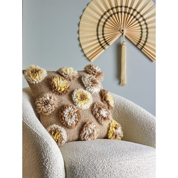 Dekoratiivne villaseguga padi 50x50 cm Somma - Bloomingville-image-1