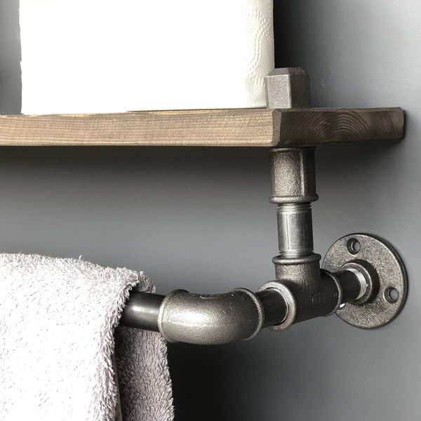 Puidust riiul konksudega Raffan Pipe BoruRaf - Evila Originals-image-3