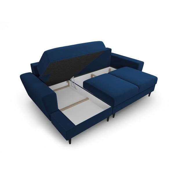 Sinine sametist panipaigaga nurgadiivanvoodi (vasak nurk) Kyoto - Cosmopolitan Design-image-3