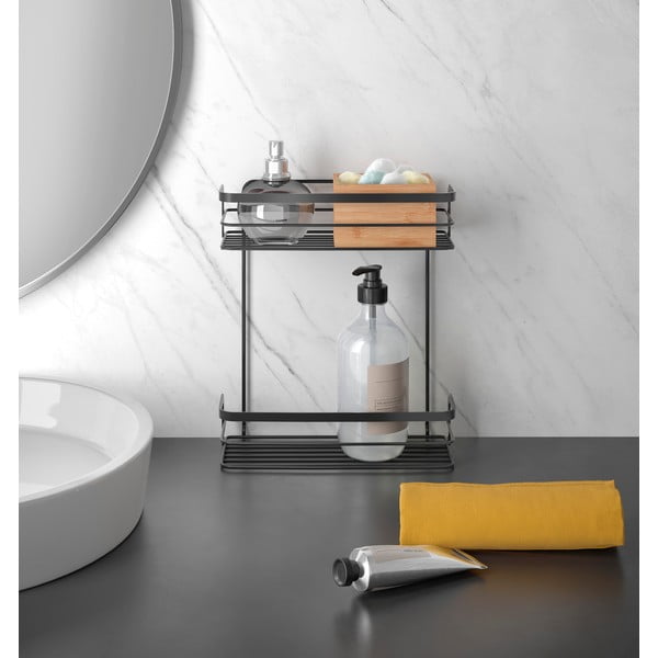 Must kahetasandiline vannitoa riiul Origin Lava - Metaltex-image-1