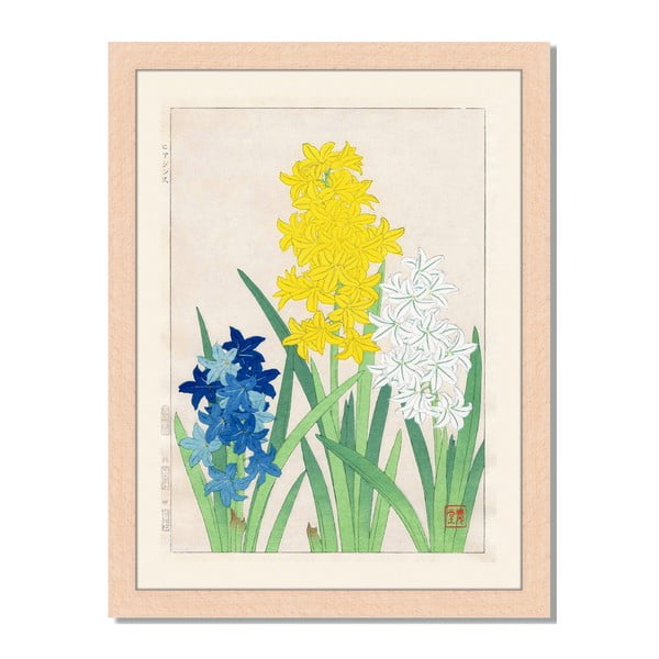 Obraz v rámu Liv Corday Asian Yellow Flowers, 30 x 40 cm