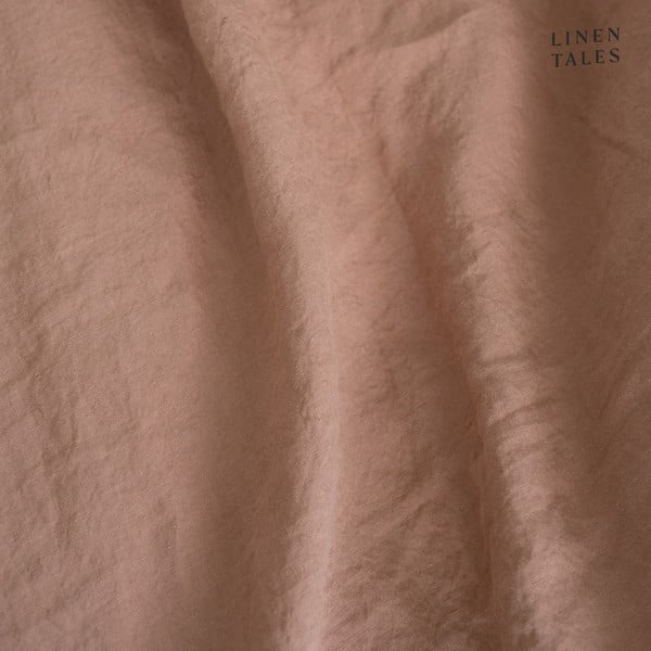 Terrakottapruun linane padjapüür triibulise äärega, 50 x 60 cm - Linen Tales-image-1