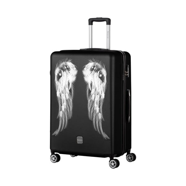 Černý cestovní kufr Berenice Wings, 107 l