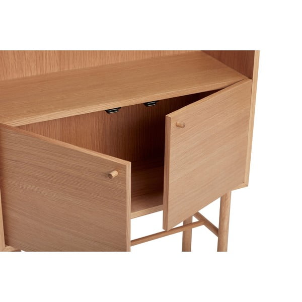 Tammepuust raamaturiiul 80x150 cm Archive - Hübsch-image-2