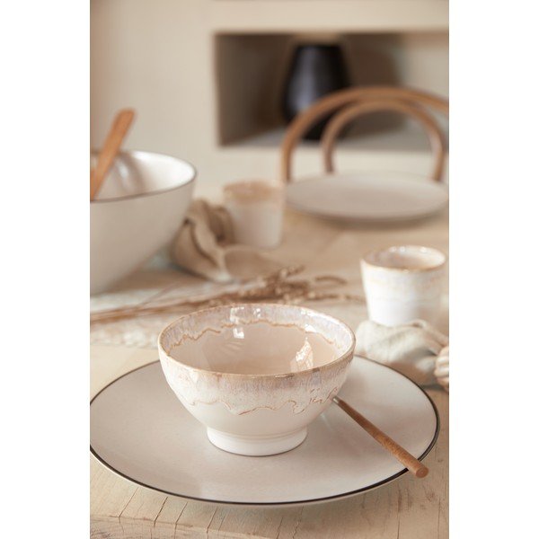 Hallid kausid 4-osalise komplektiga, valmistatud kivikeraamikast, 550 ml Latte - Costa Nova-image-2