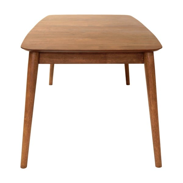 Pikendatav pähklipuu spoonist lisaplaadiga söögilaud 90x180 cm Montreux - Actona-image-4