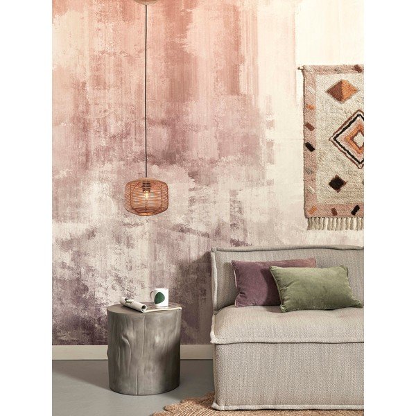 Puiduvärvi rotangist lambivarjuga rippvalgusti ø 25 cm Tanami - Good&Mojo-image-3