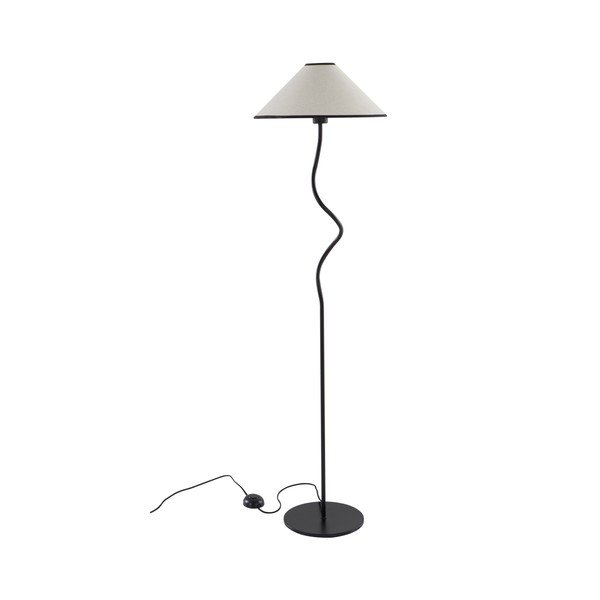 Valge/must kangast hämardatav põrandalamp (kõrgus 148 cm) Juliet - Jotex