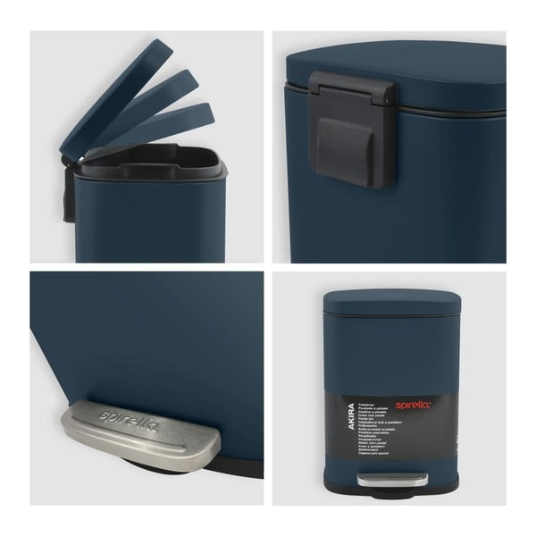 Roheline terasest prügikast 5 l Akira - Spirella-image-3