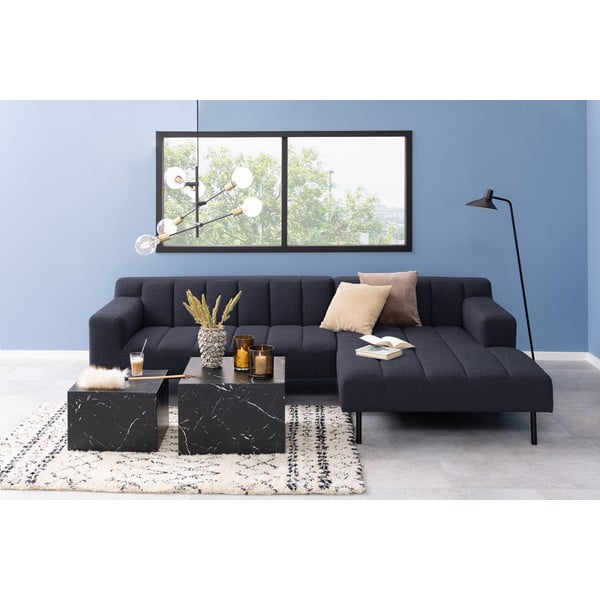 Mustad marmori imitatsiooniga diivanilauad 2tk komplektis 58x58 cm Dice - Actona-image-4