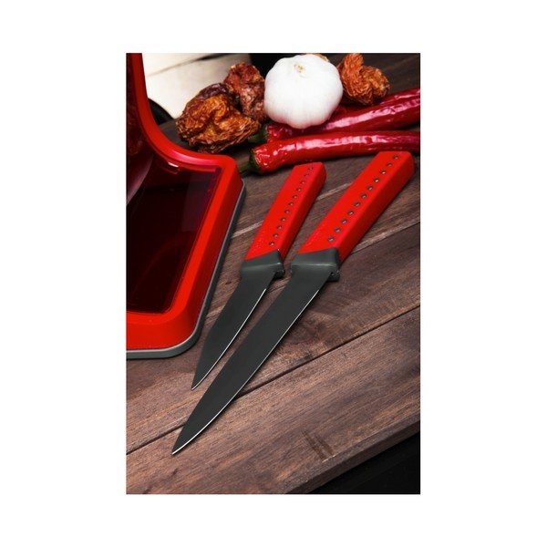 Set červeného bloku na nože a 5 nožů Red-image-4