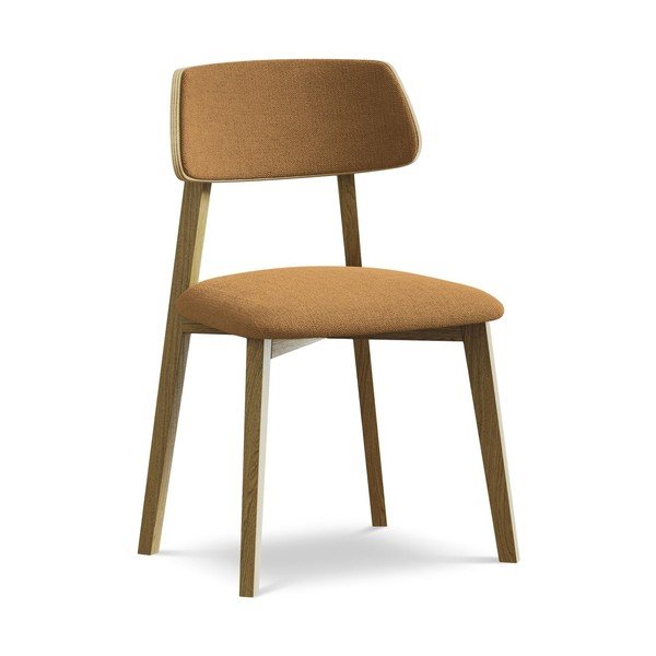 Täispuidust söögitoolid terrakota värvi Niu - Makamii