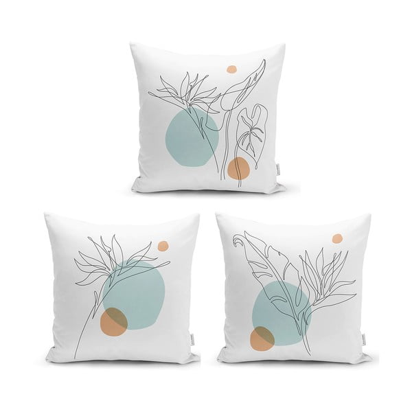 3 padjapüüri komplekt Drawing Modern, 45 x 45 cm - Minimalist Cushion Covers