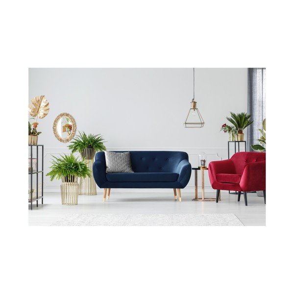 Tmavě modrá dvoumístná pohovka Mazzini Sofas Amelie-image-4