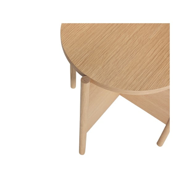 Ümmargune kohvilaud tammepuidust ø 45 cm Heritage - Hübsch-image-2