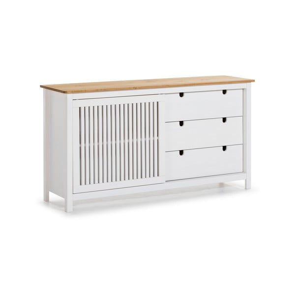 Valge puidust sahtli kapp Bruna - Marckeric-image-2