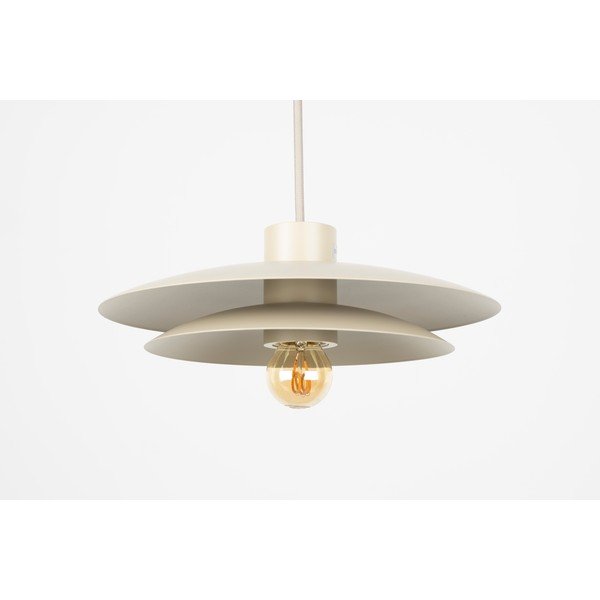 Beež metallist ripplamp ø 26,5 cm Wubbo - White Label-image-3
