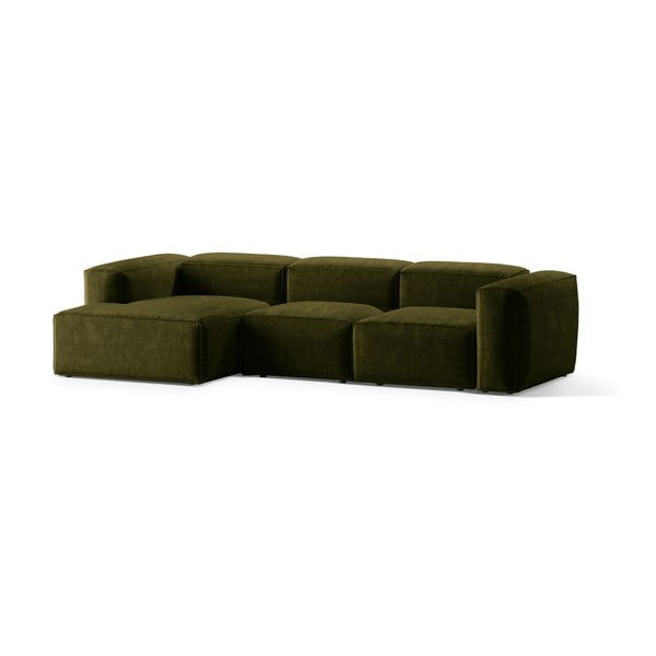  Roheline manšettriidest nurgadiivan (vasak nurk/lamamisosaga) Bergamo – Cosmopolitan Design-image-2