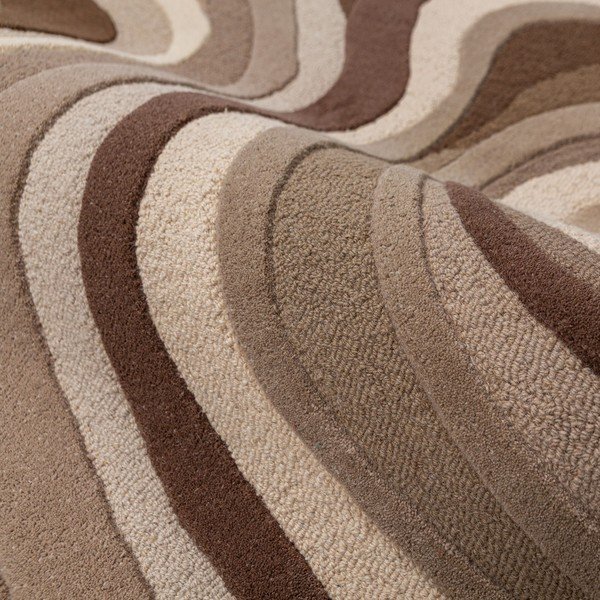 Pruun/beež käsitsi kootud villavaip 160x230 cm Envy Wool - Flair Rugs-image-4