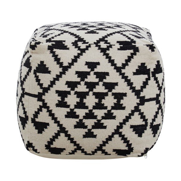 Mustvalge taburet Cefena - Premier Housewares-image-1