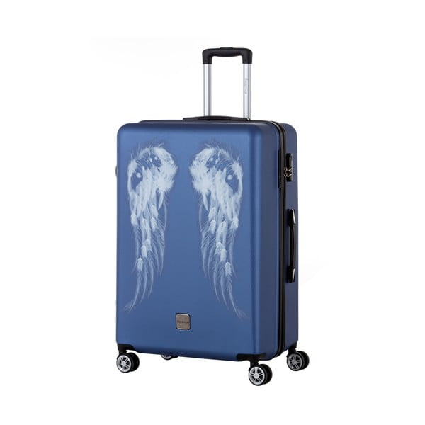 Modrý cestovní kufr Berenice Wings, 107 l