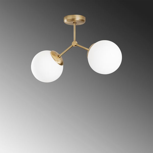 Stropní svítidlo v bílo-zlaté barvě Opviq lights Damar-image-3