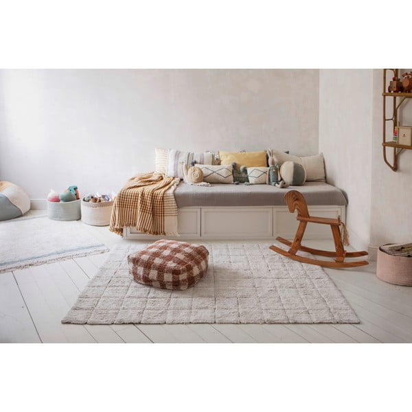 Kreem pestav käsitsi kootud puuvillane vaip 120x160 cm Mosaic - Lorena Canals-image-3