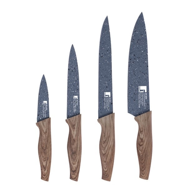 Sada 4 kuchyňských nožů z nerezové oceli Bergner Marble