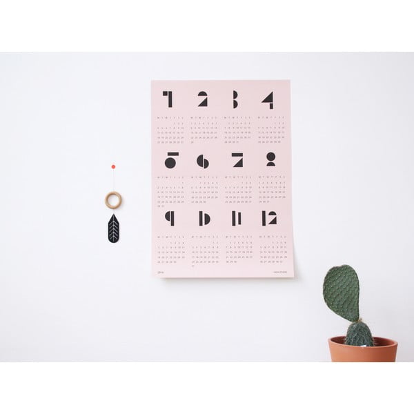Nástěnný kalendář SNUG.Toy 2016, růžový