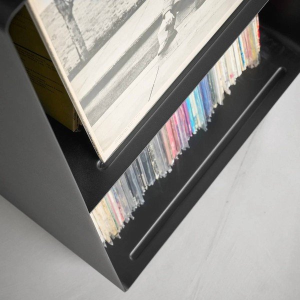 Must metallist ratastega riiul 40x73x38 cm Tower - YAMAZAKI-image-4