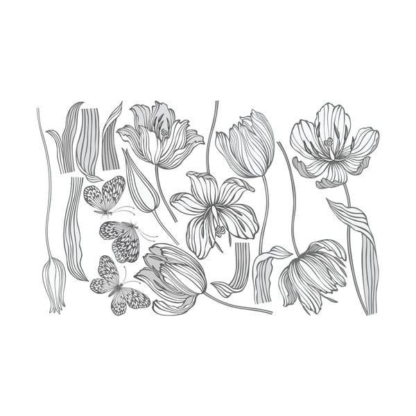 Bright Tulips seinakleebiste komplekt - Ambiance-image-2