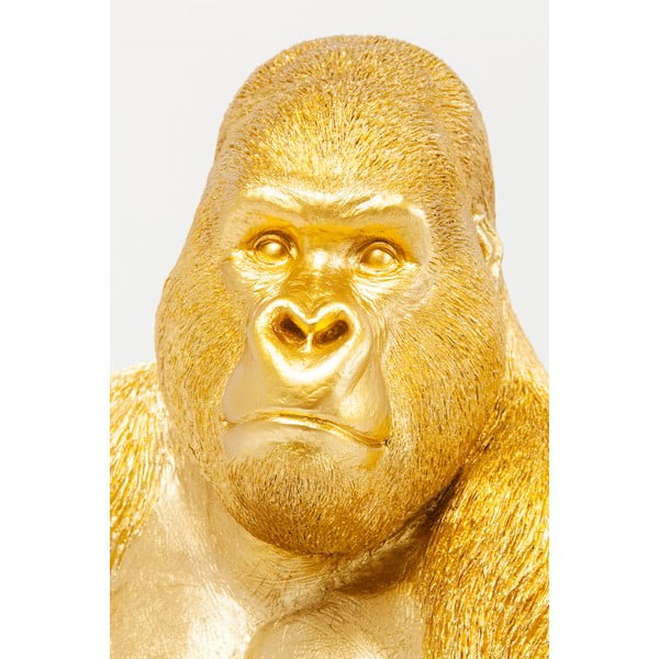 Dekoratiivne skulptuur kuldset värvi Gorilla Monkey - Kare Design-image-1