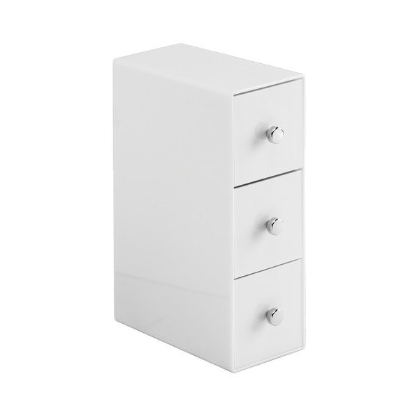 Bílý úložný box s 3 šuplíky InterDesign Drawers Tower, výška 18  cm-image-1