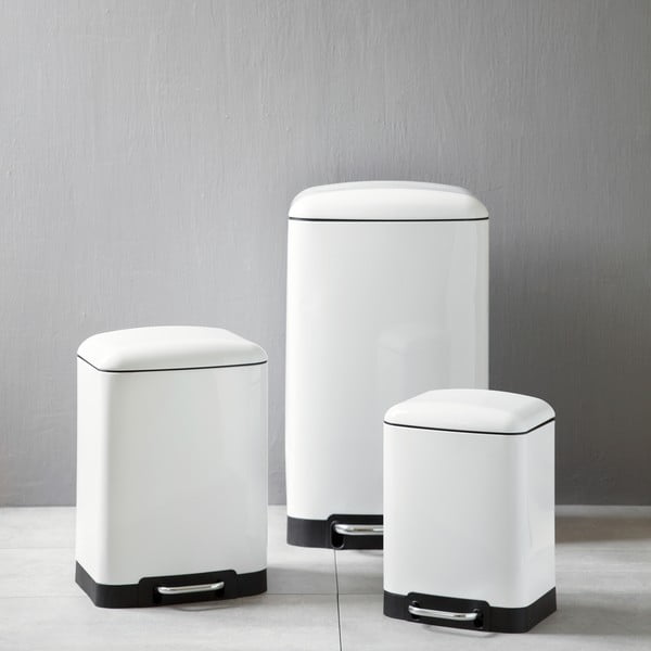 Bílý koš Steel Function Square Dustbin, 30 l-image-3