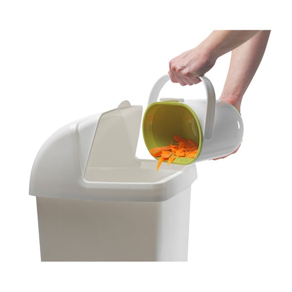 Valge kompostitav jäätmekonteiner 2,5 l - Addis-image-3