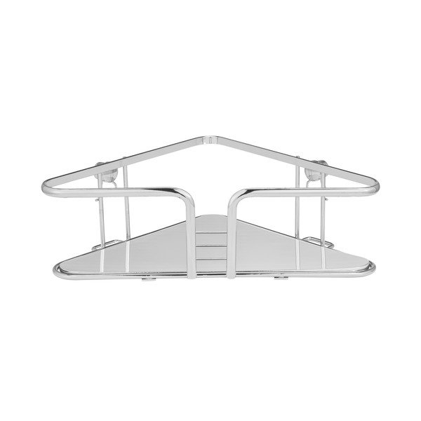 Hõbedane roostevabast terasest nurgapealne vannitoa riiul Termoli - Wenko-image-2