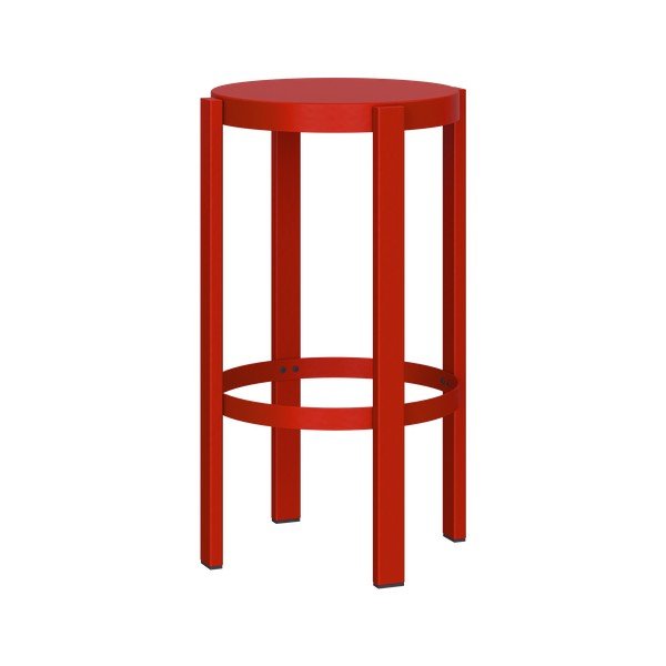 Punane terasest baaritool (istme kõrgus 65 cm) Doon - noo.ma