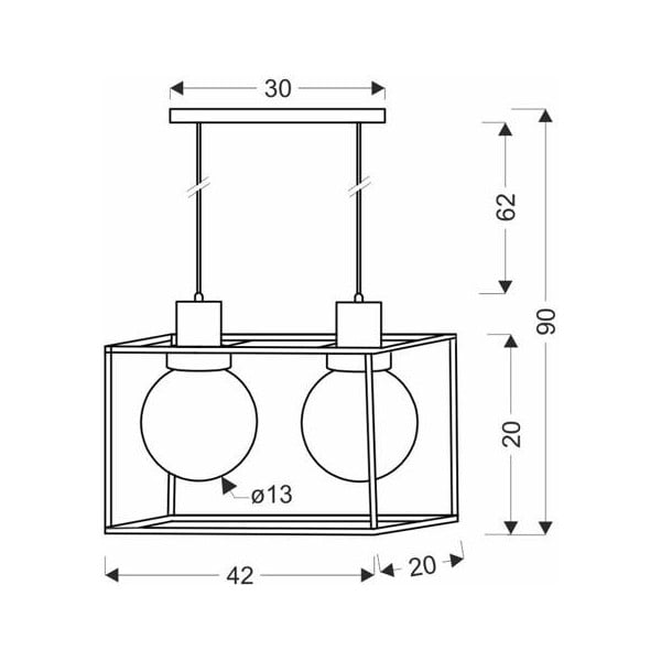 Must rippvalgusti 20x42 cm Retro 2 - Candellux Lighting-image-1