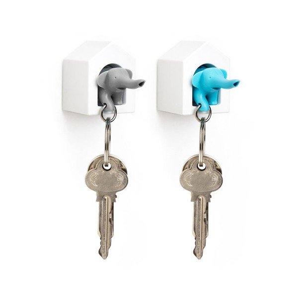 Věšák na klíče se slonem, modrá-image-2