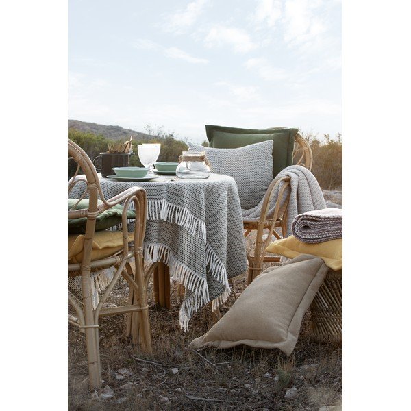 Terrakotavärvi pleed puuvilla seguga 140x180 cm Multi-Zen – Euromant-image-4