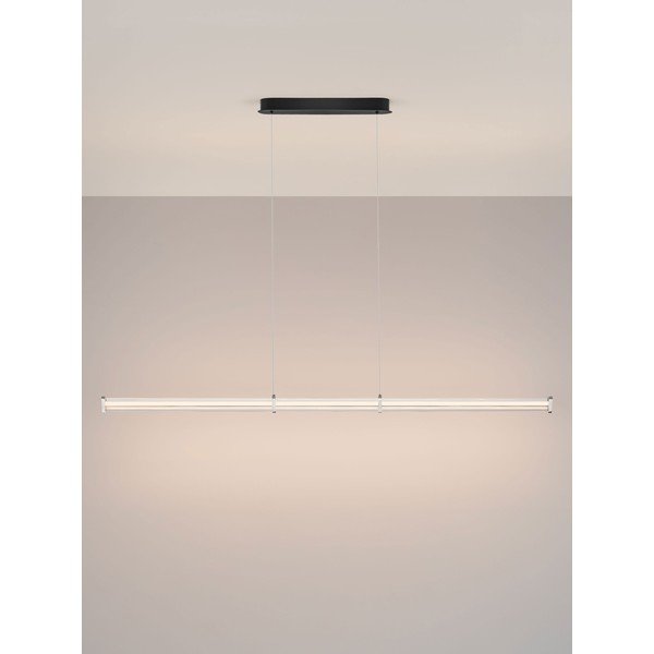 Matt must/matt hõbedane metallist LED-rippvalgusti akrüülklaasist varjuga, hämardatav Pheme - Nova Luce-image-4