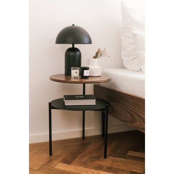 Must/tume naturaalne öökapp pähklipuidust pealispinnaga Tu - noo.ma-image-1