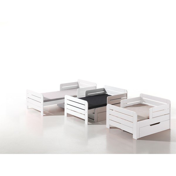 Valge panipaik voodi alla - Jumper Vipack White, laius 130 cm-image-1