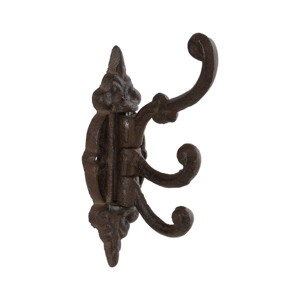 Tumepruun metallist seinakonks – Esschert Design-image-1