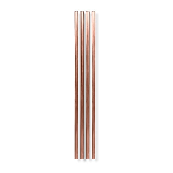 Sada 4 měděných kovových brček W&P Design, délka 25,4 cm