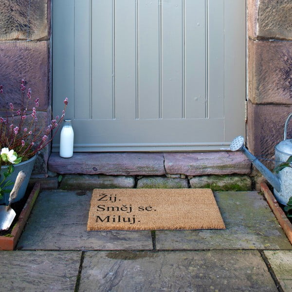 Kookoskiududest matt Live and love, 40x60cm Žij a Miluj - Artsy Doormats-image-4