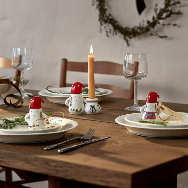 Keraamiline jõulumotiiviga küünlajalg Hammershøi Christmas Father Elf - Kähler Design-image-1